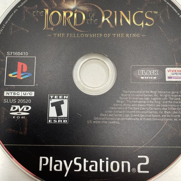 Lord of the Rings: Fellowship of the Ring (PlayStation 2, 2002) PS2 Disc Only - Picture 2 of 6
